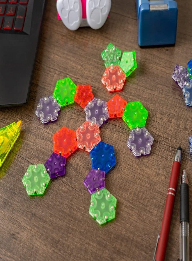 Twiddler Toys 32 Pcs Magnetic Fidget Sphere with Storage Bag - 20 Hexagons and 12 Pentagons Multicolor - Satisfying Magnet Desk Toy for Adults - Image 3